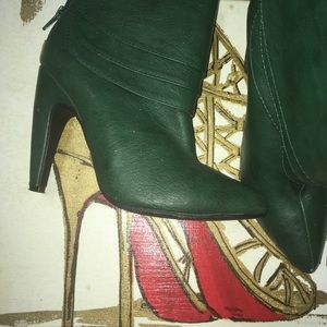 Hunter green Booties.